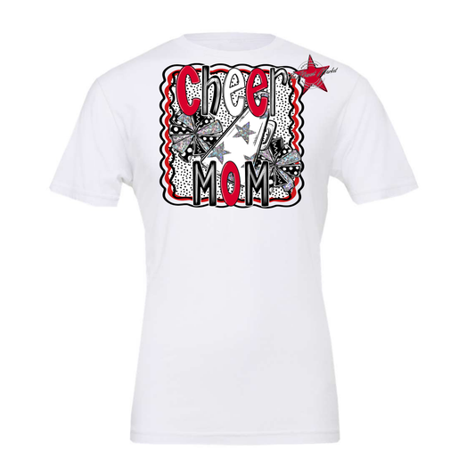 Cheer Mom Megaphone Dot Design-Red