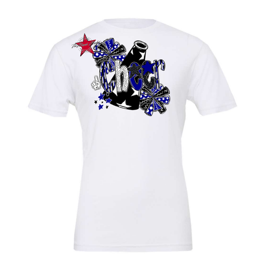 Cheer Megaphone Scrape Black-Royal Blue