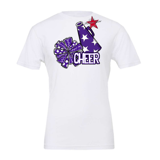 Cheer Doodle Megaphone Design-Purple