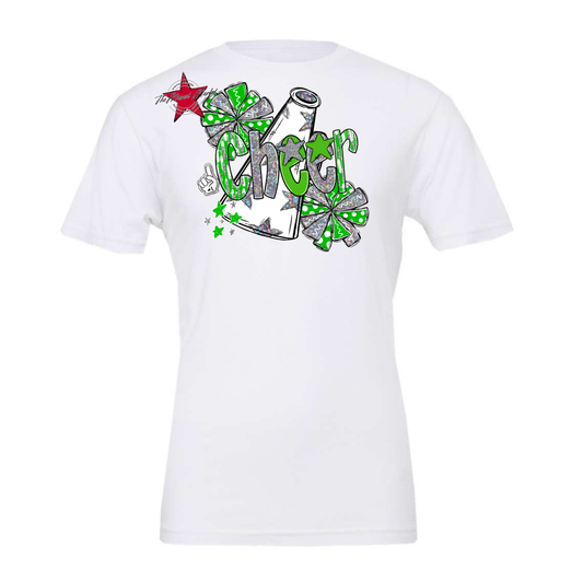 Cheer Megaphone Scrape Holigraphic-Bright Green