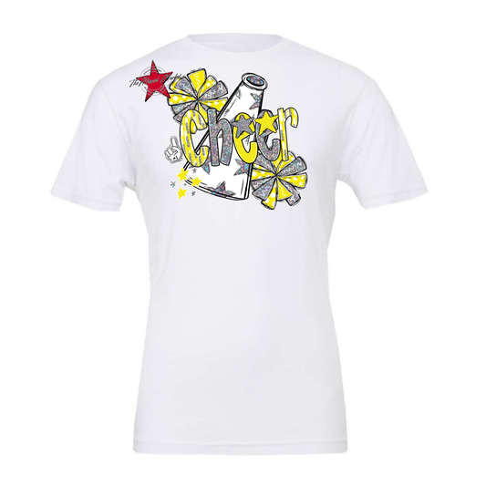 Cheer Megaphone Scrape Holigraphic-Bright Yellow