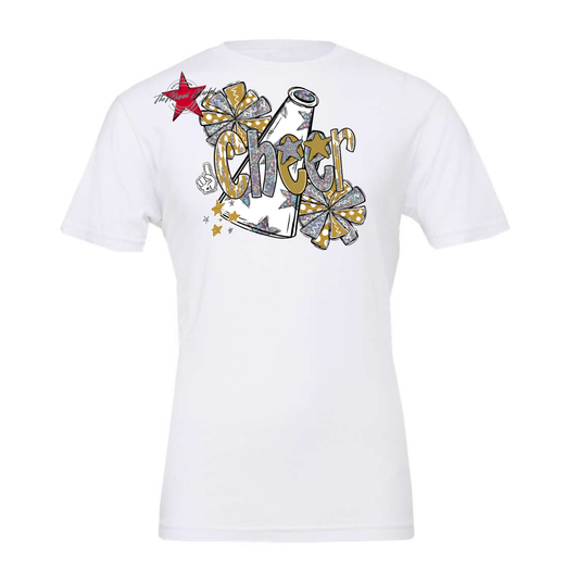 Cheer Megaphone Scrape Holigraphic-Gold