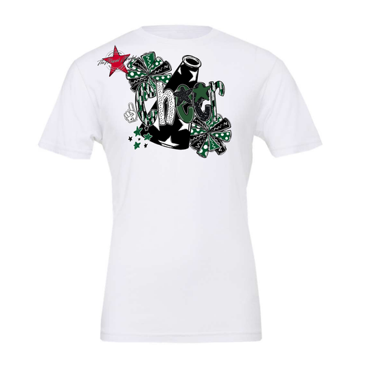 Cheer Megaphone Scrape Black-Green