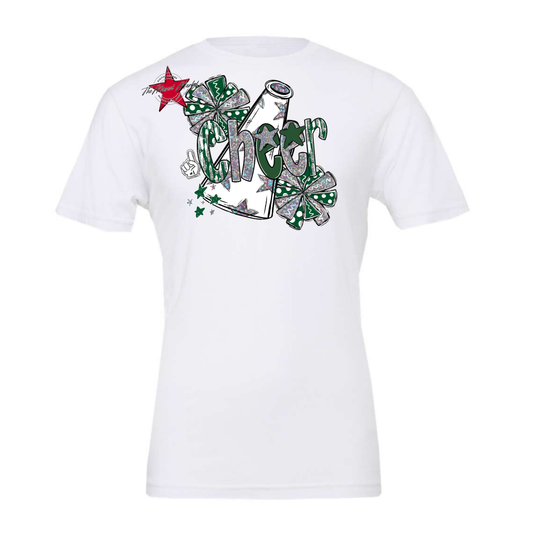 Cheer Megaphone Scrape Holigraphic-Green