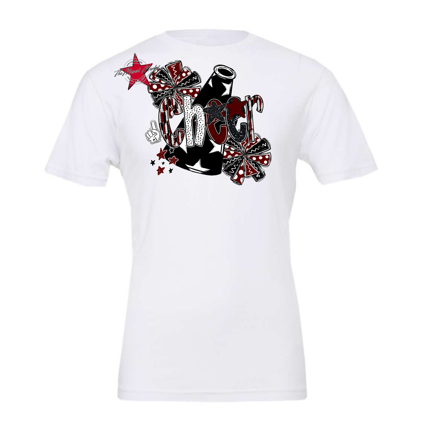 Cheer Megaphone Scrape Black-Maroon