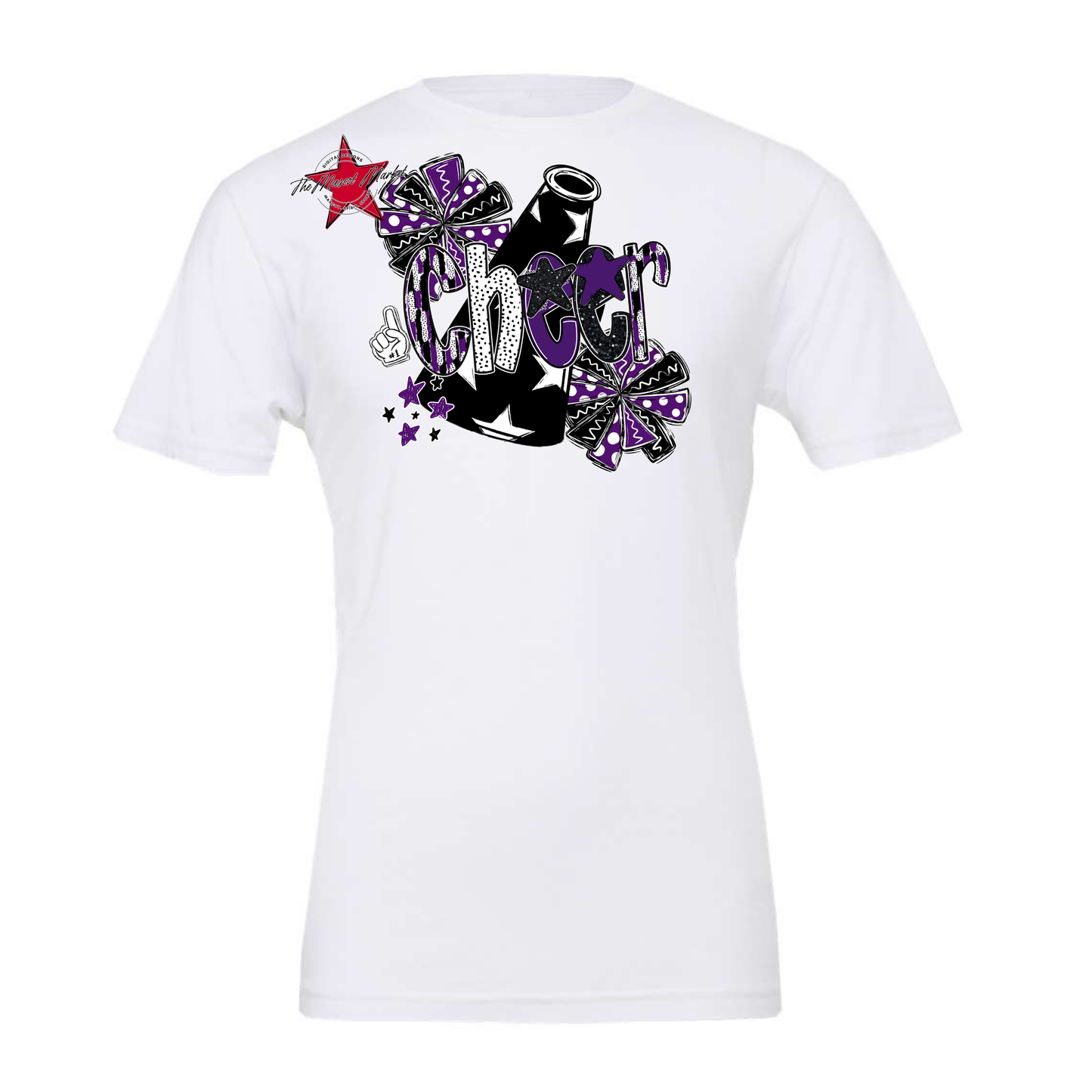 Cheer Megaphone Scrape Black-Purple