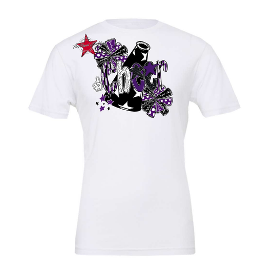 Cheer Megaphone Scrape Black-Purple