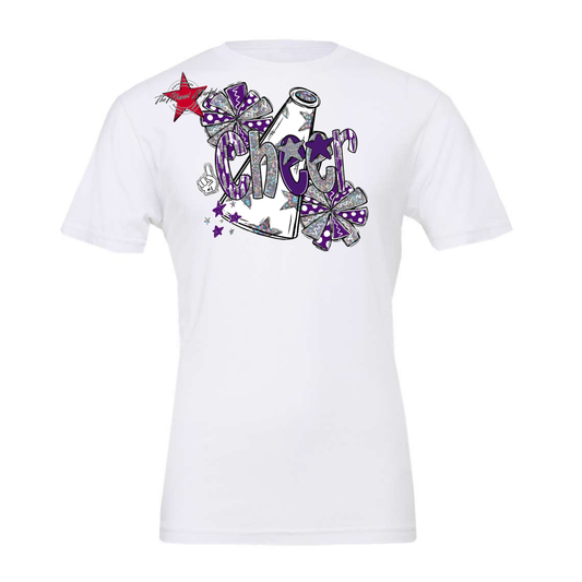 Cheer Megaphone Scrape Holigraphic-Purple