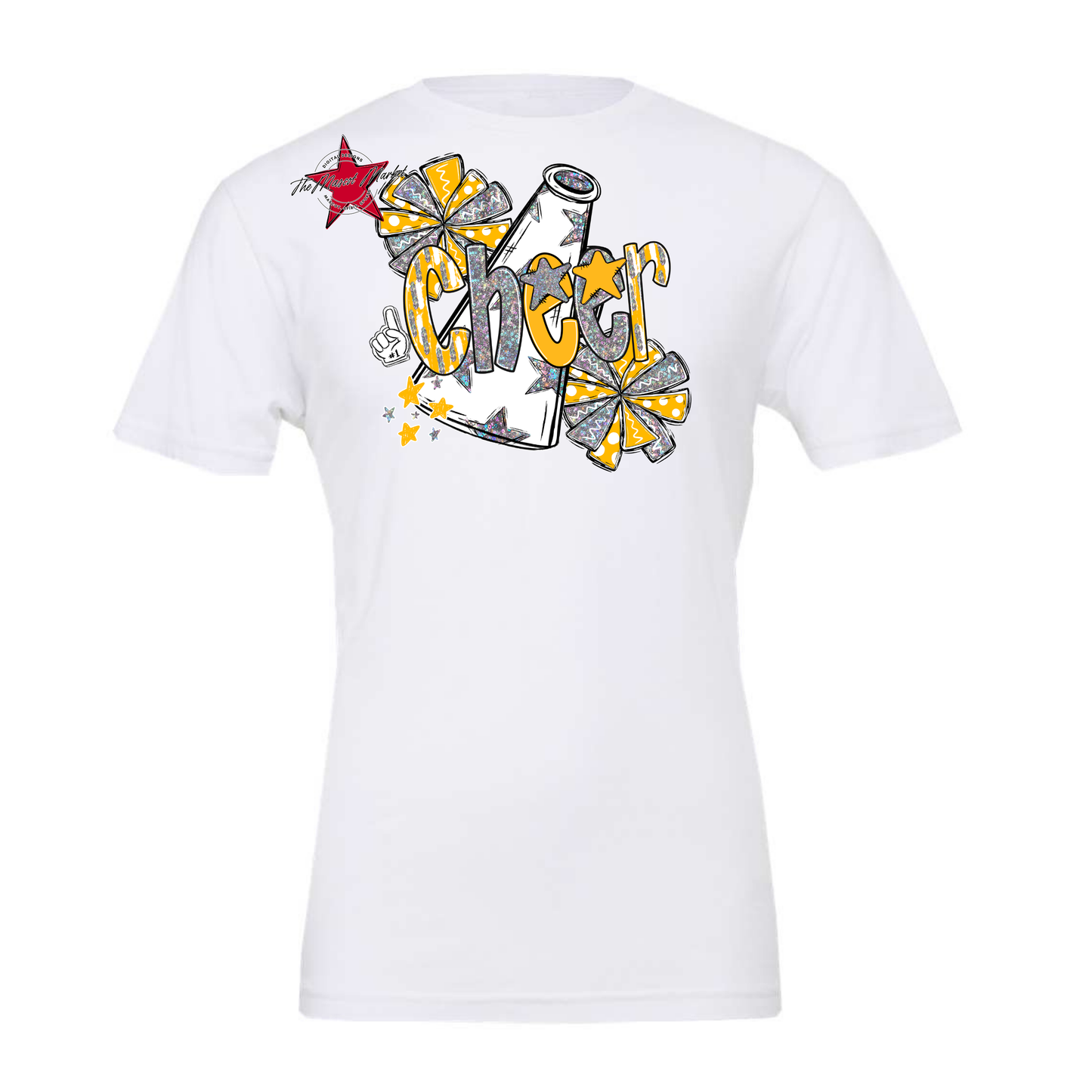 Cheer Megaphone Scrape Holigraphic-Yellow
