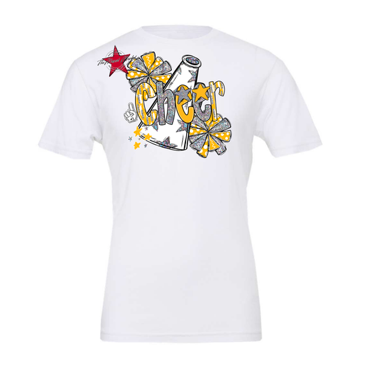 Cheer Megaphone Scrape Holigraphic-Yellow