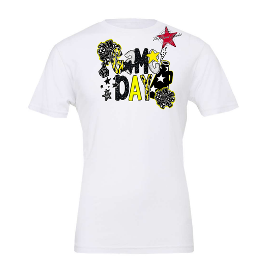 Cheer Game Day Scrape-Bright Yellow