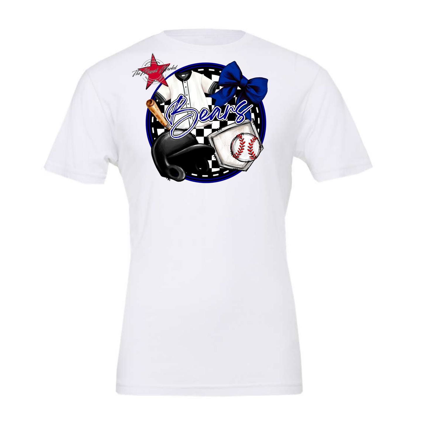 Bears Circle Baseball Design-Blue