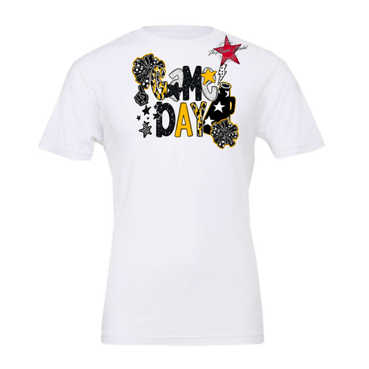 Cheer Game Day Scrape-Yellow