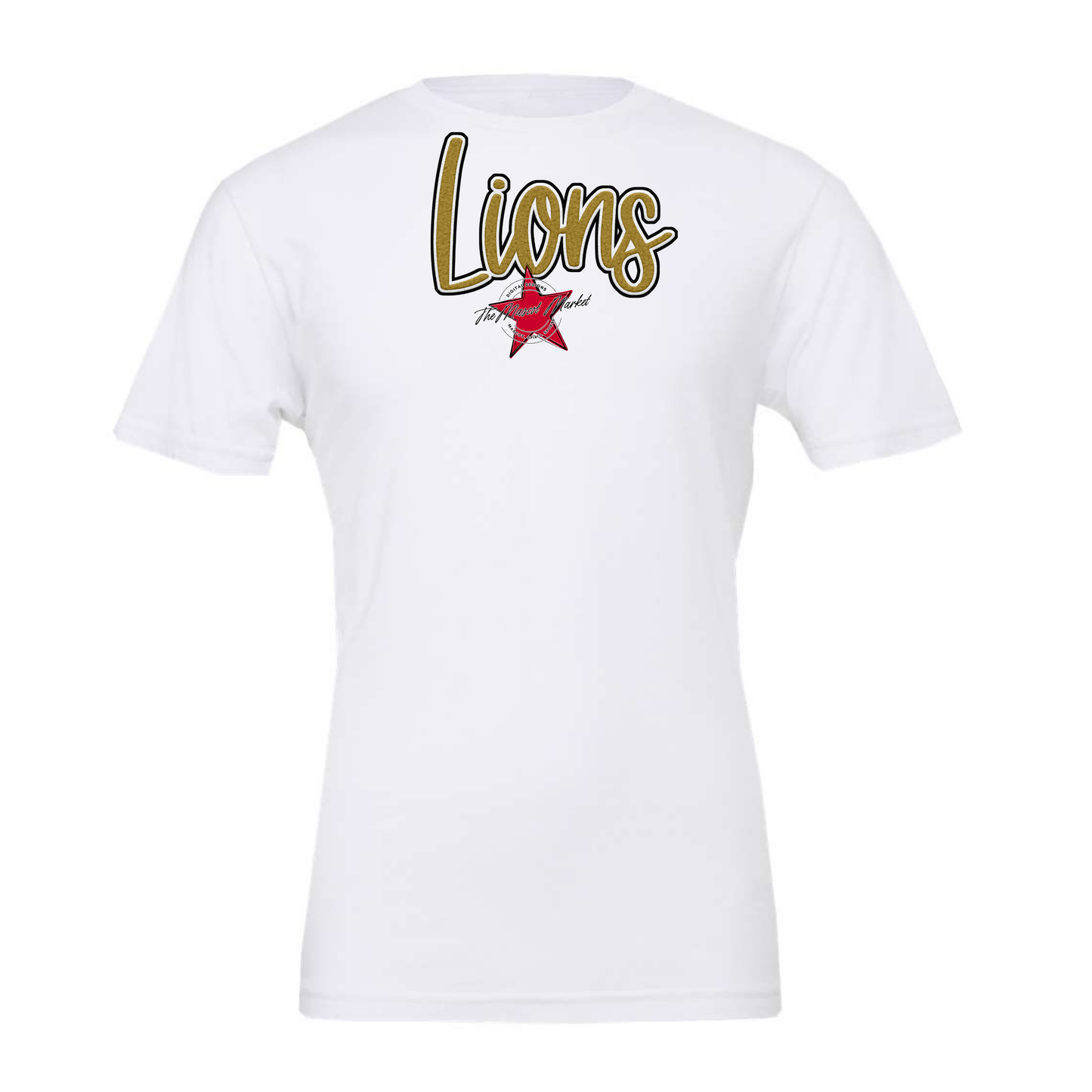 Lions Faux Chenille Patch-Gold