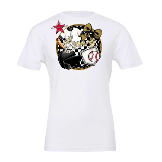Bears Circle Baseball Design-Gold