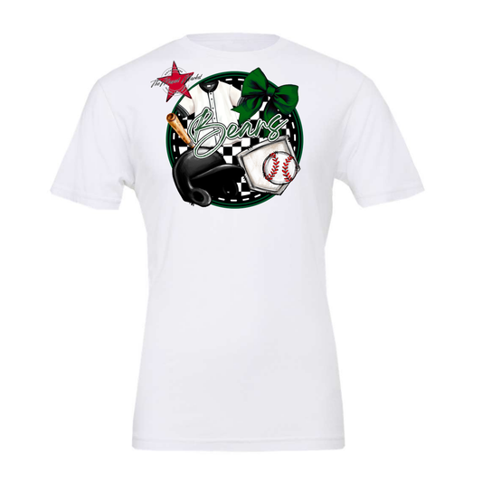 Bears Circle Baseball Design-Green