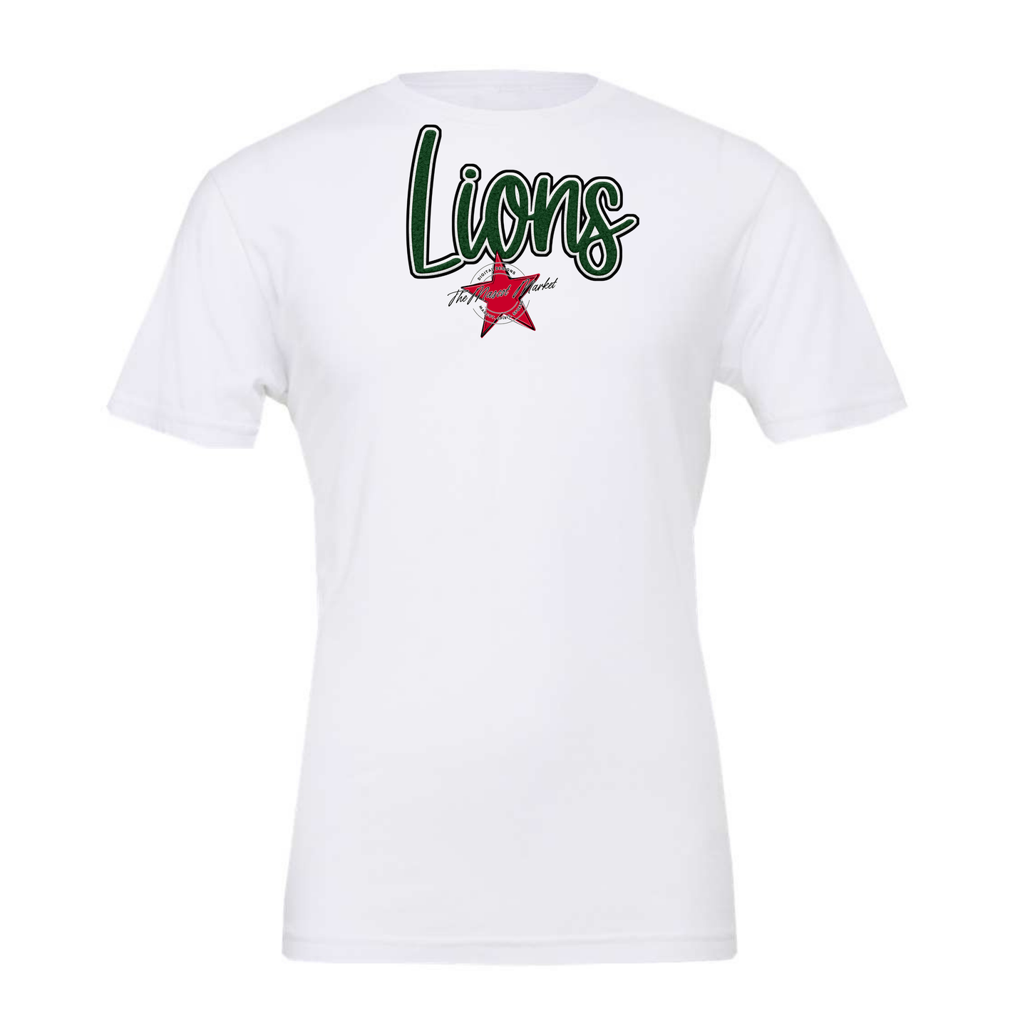 Lions Faux Chenille Patch-Green