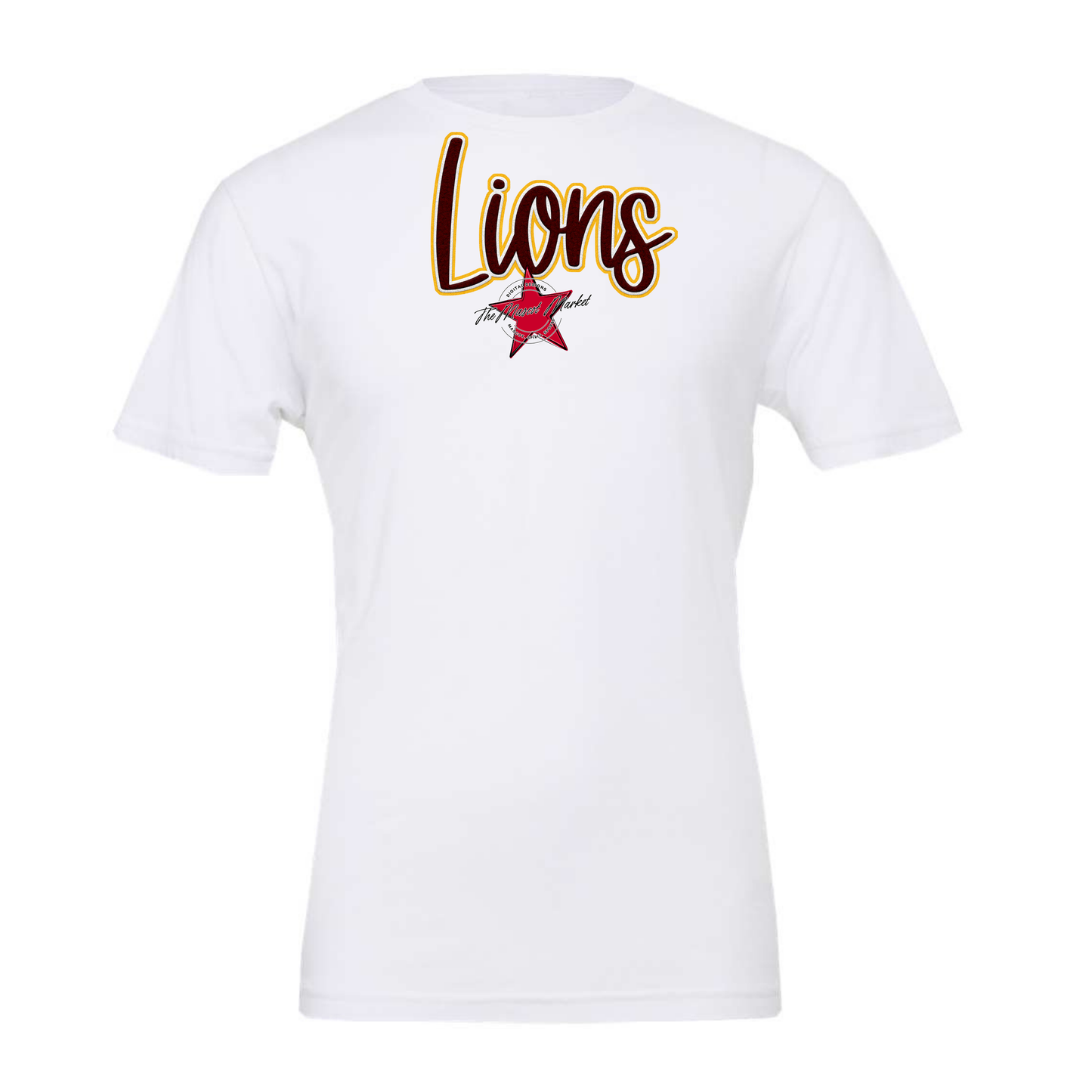 Lions Faux Chenille Patch-Maroon-Yellow