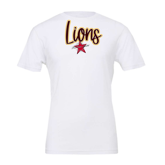 Lions Faux Chenille Patch-Maroon-Yellow