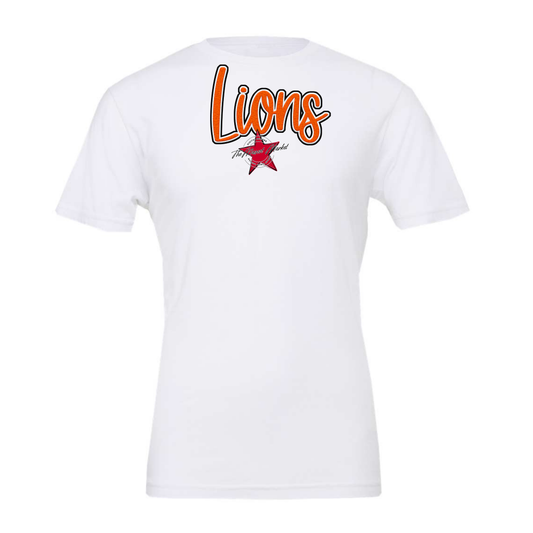 Lions Faux Chenille Patch-Orange