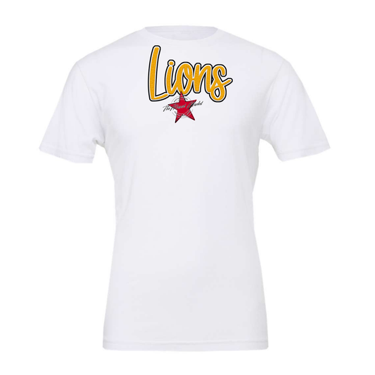 Lions Faux Chenille Patch-Yellow