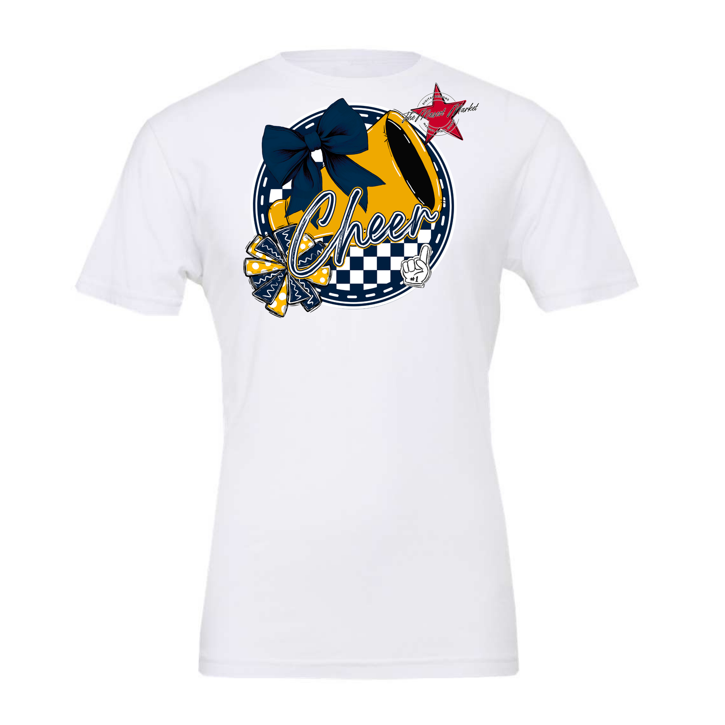Cheer Circle Design-Navy-Yellow
