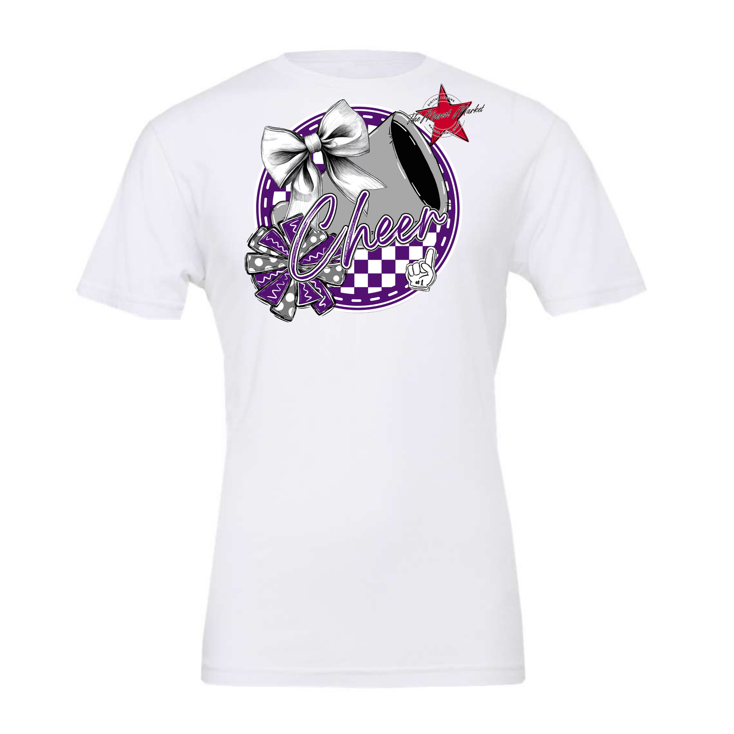 Cheer Circle Design-Purple-Grey