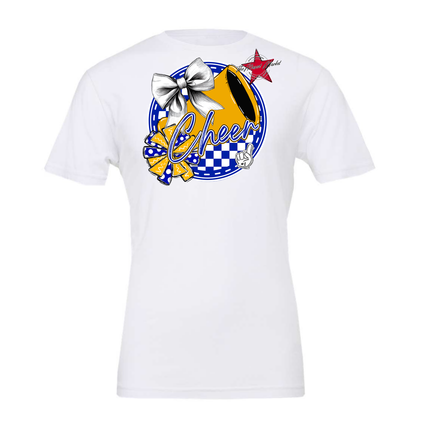 Cheer Circle Design-Royal Blue-Yellow