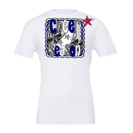 It's Cheer Season Dot Design-Blue