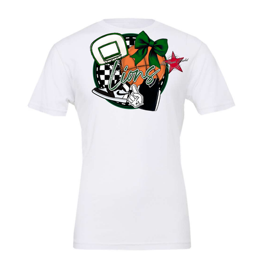 Lions Circle Basketball Design-Green