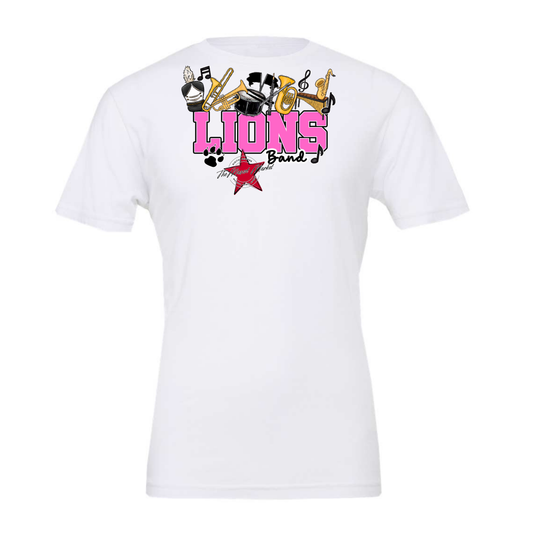 Lions Varsity Band-Baby Pink