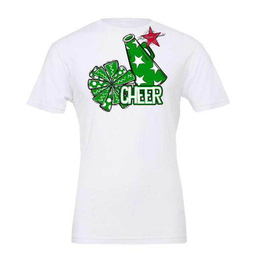 Cheer Doodle Megaphone Design-Bright Green