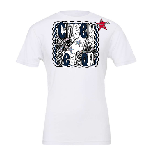 It's Cheer Season Dot Design-Navy