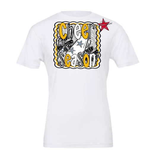 It's Cheer Season Dot Design-Yellow