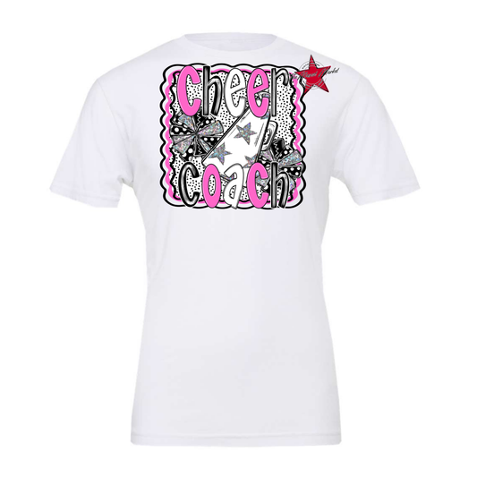 Cheer Coach Megaphone Dot Design-Baby Pink