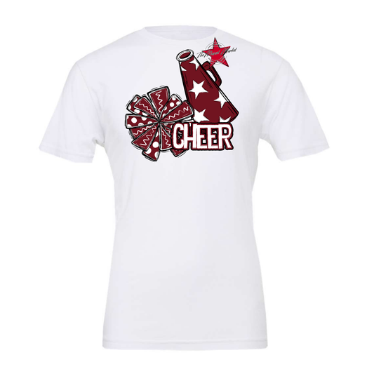 Cheer Doodle Megaphone Design-Maroon