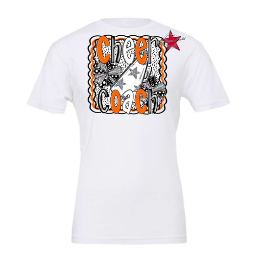 Cheer Coach Megaphone Dot Design-Orange