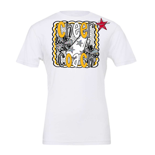 Cheer Coach Megaphone Dot Design-Yellow