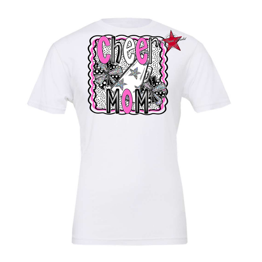 Cheer Mom Megaphone Dot Design-Baby Pink