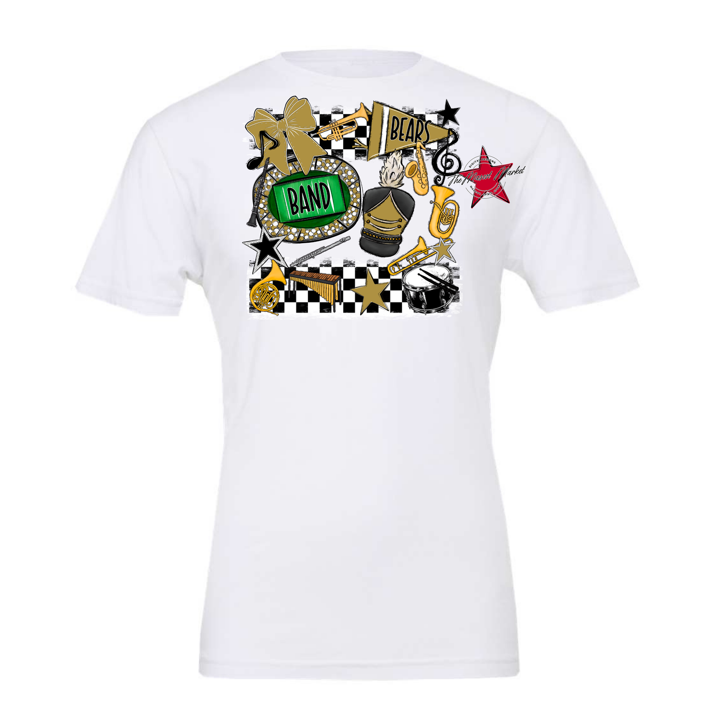 Bears Band Checkers Design-Gold
