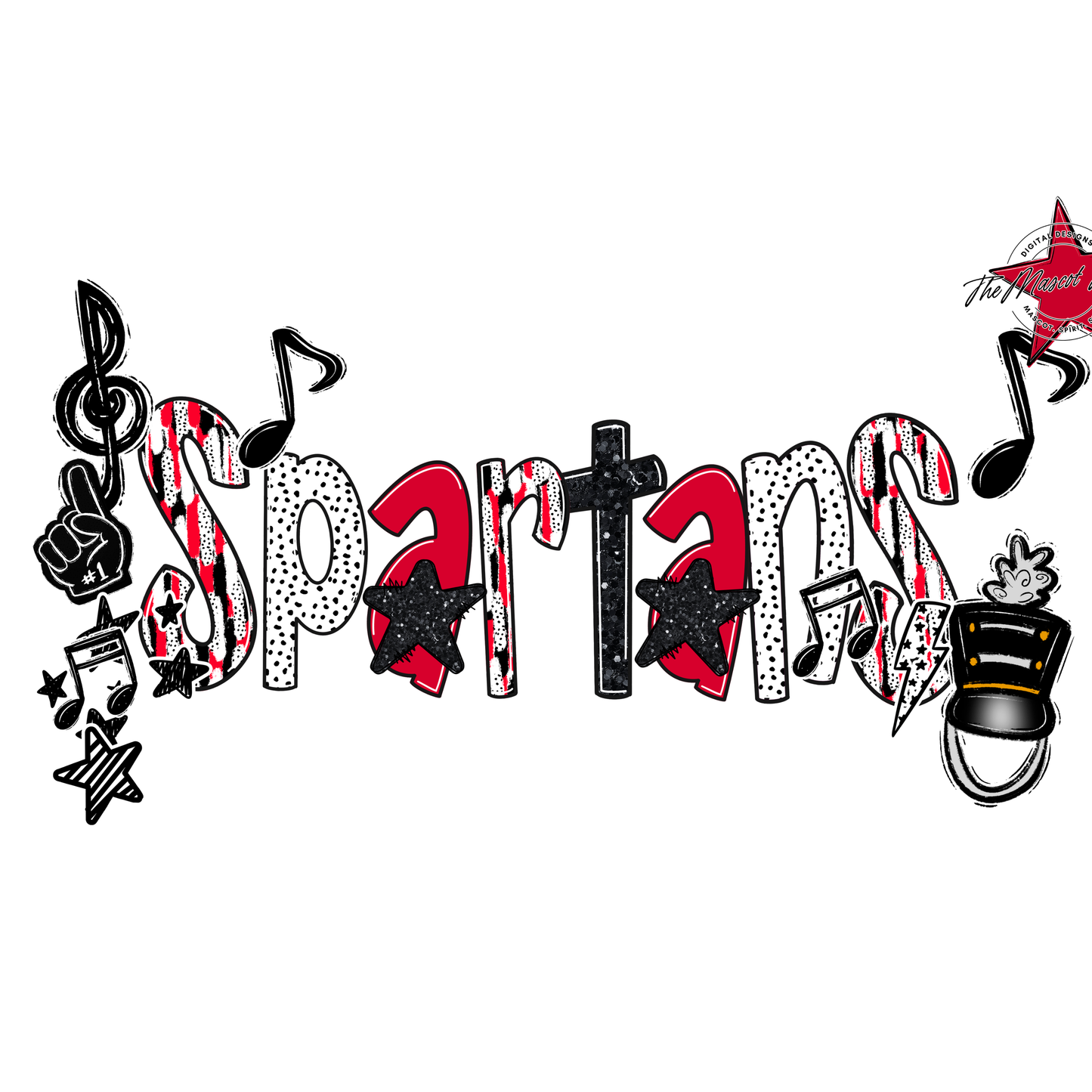 Spartans Band Scrape-Red