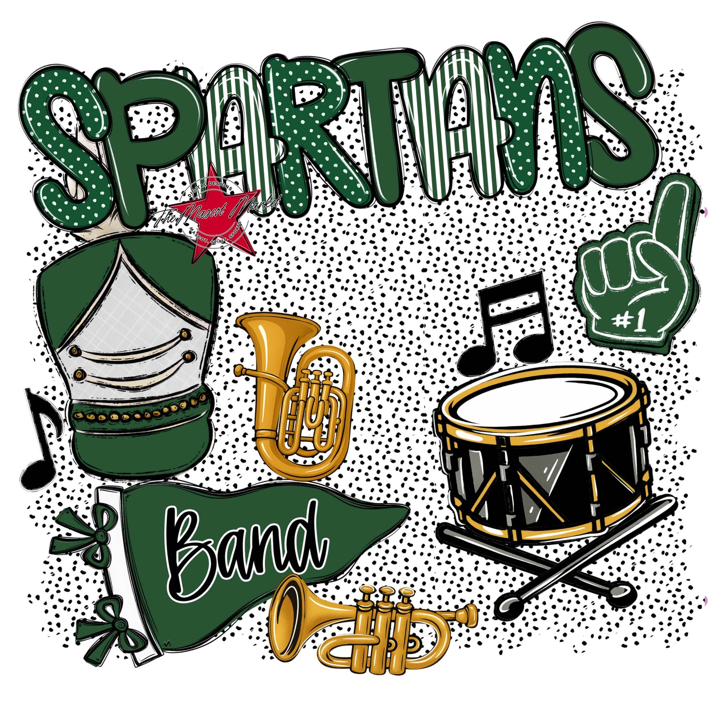 Spartans Band Spirit-Green