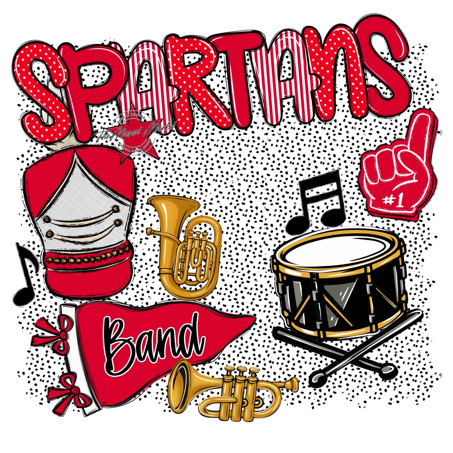 Spartans Band Spirit-Red