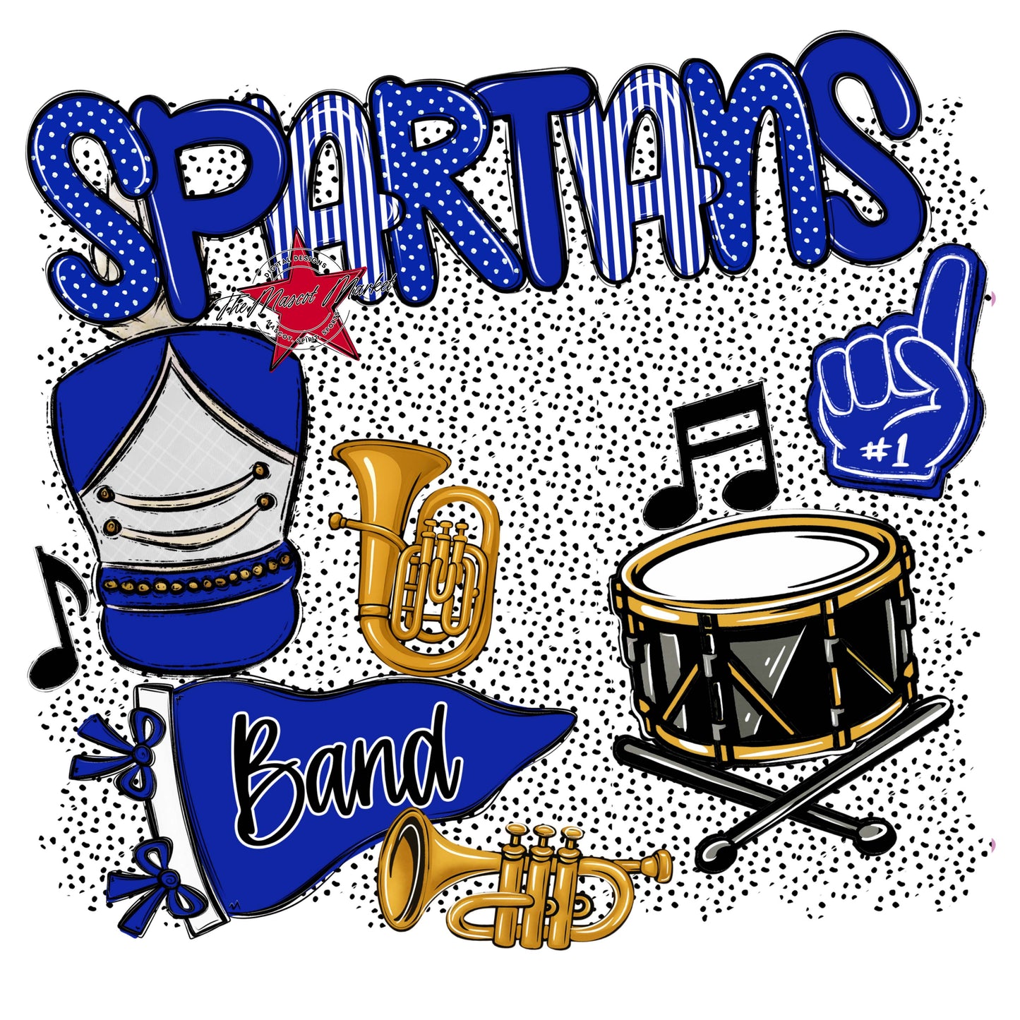 Spartans Band Spirit-Royal Blue