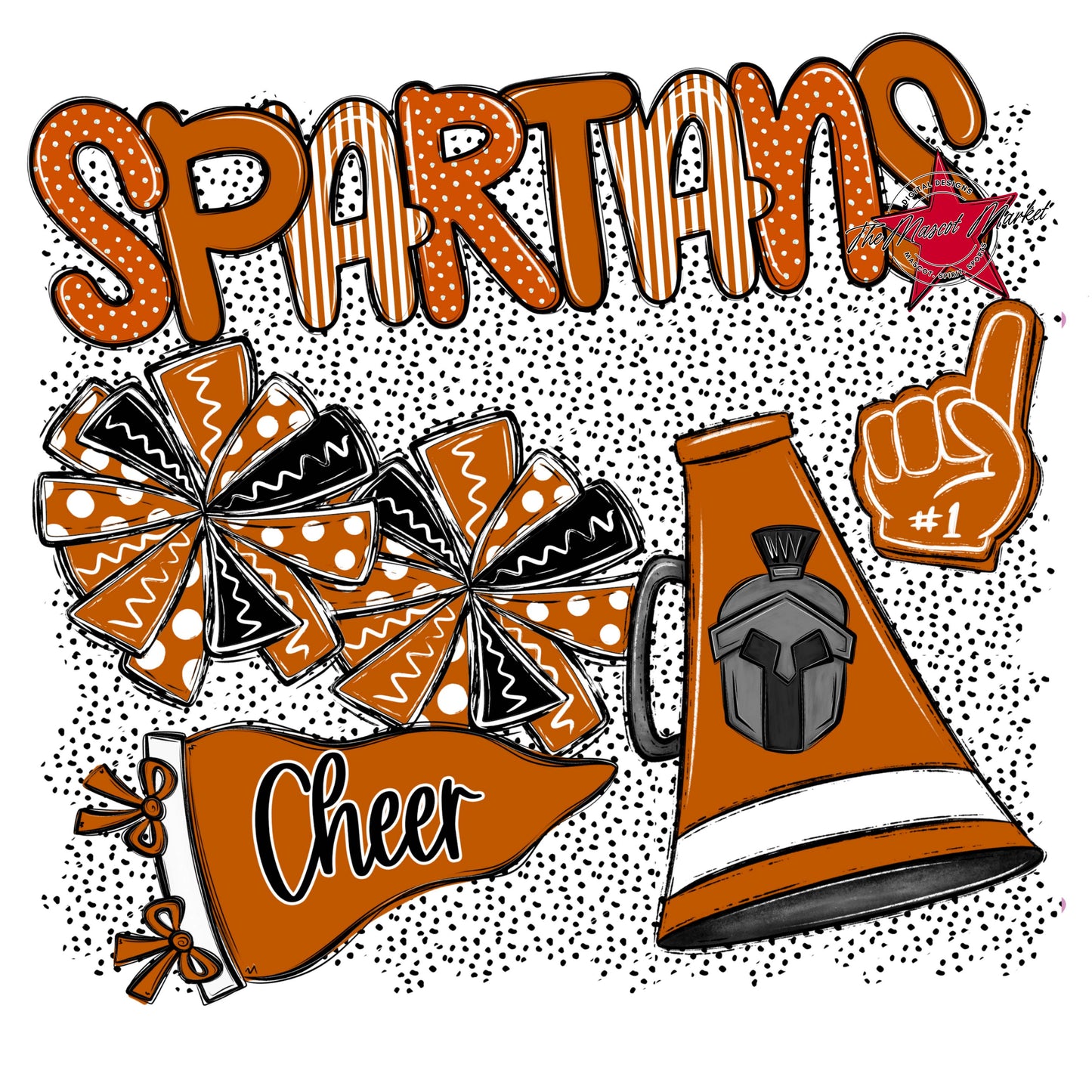 Spartans Cheer Spirit-Burnt Orange