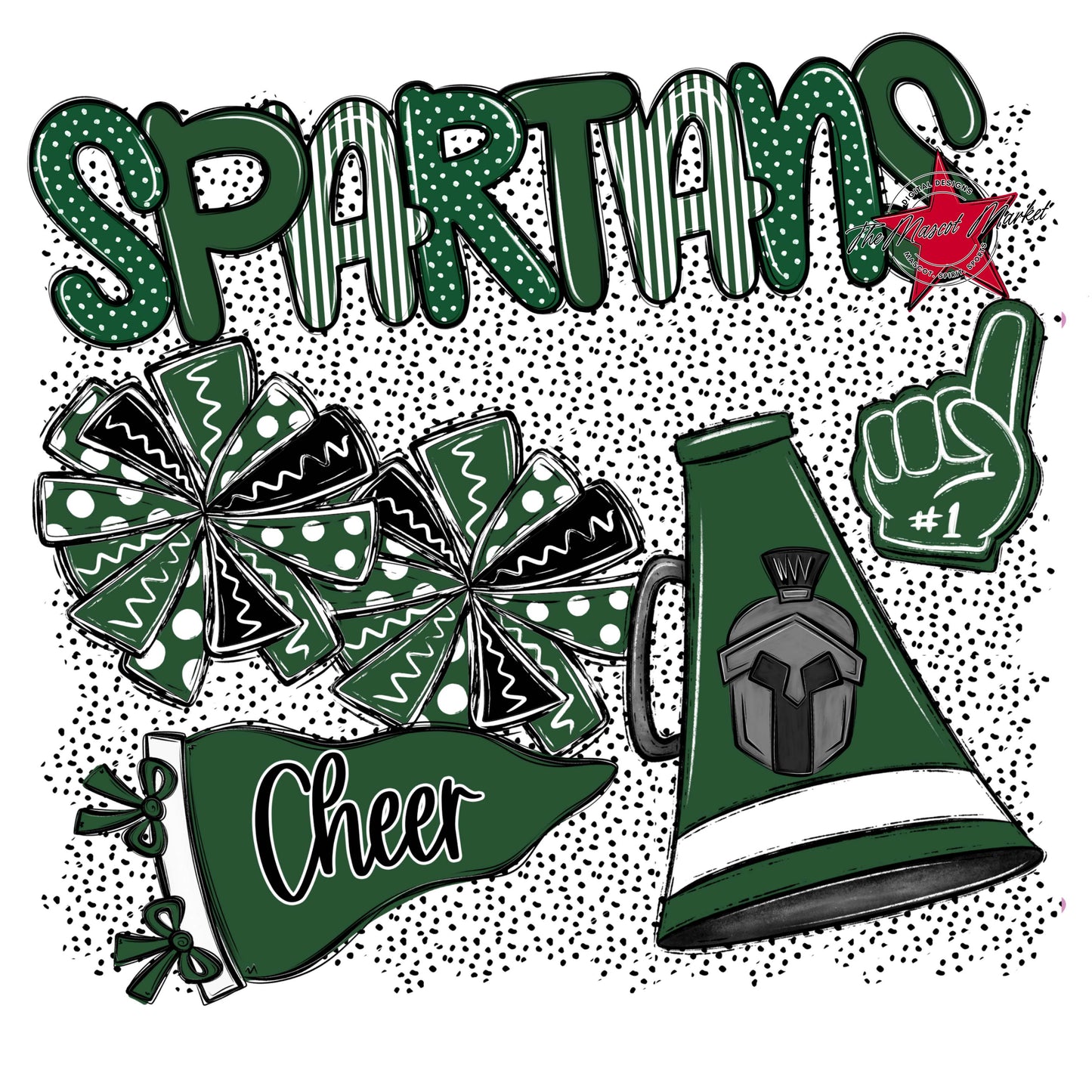 Spartans Cheer Spirit-Green