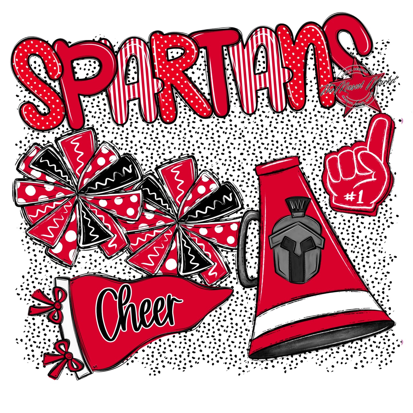 Spartans Cheer Spirit-Red