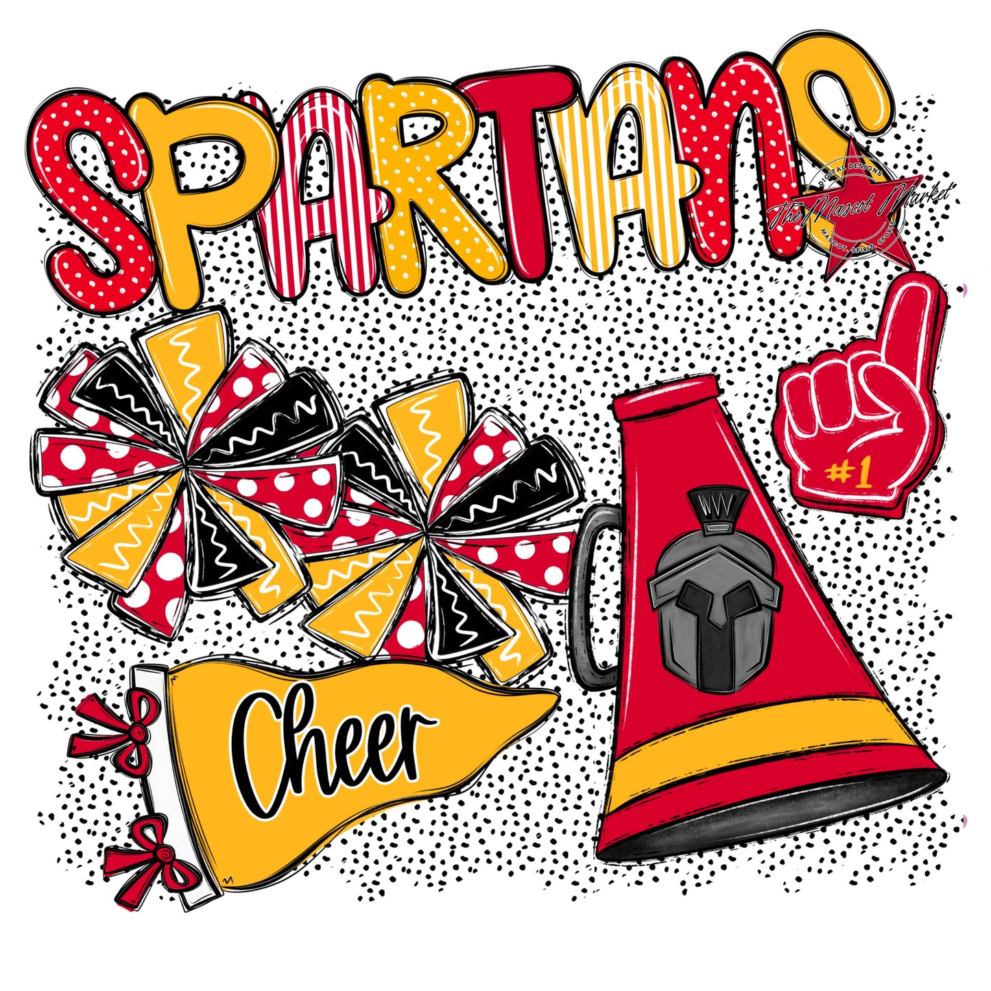 Spartans Cheer Spirit-Red & Yellow