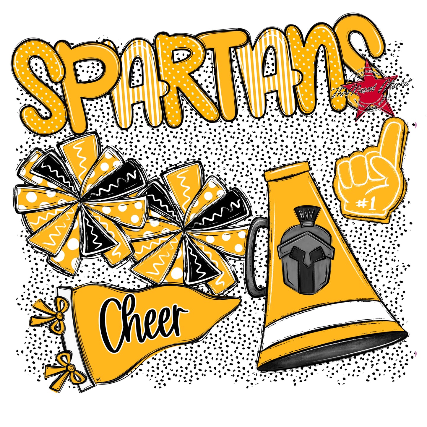 Spartans Cheer Spirit-Yellow