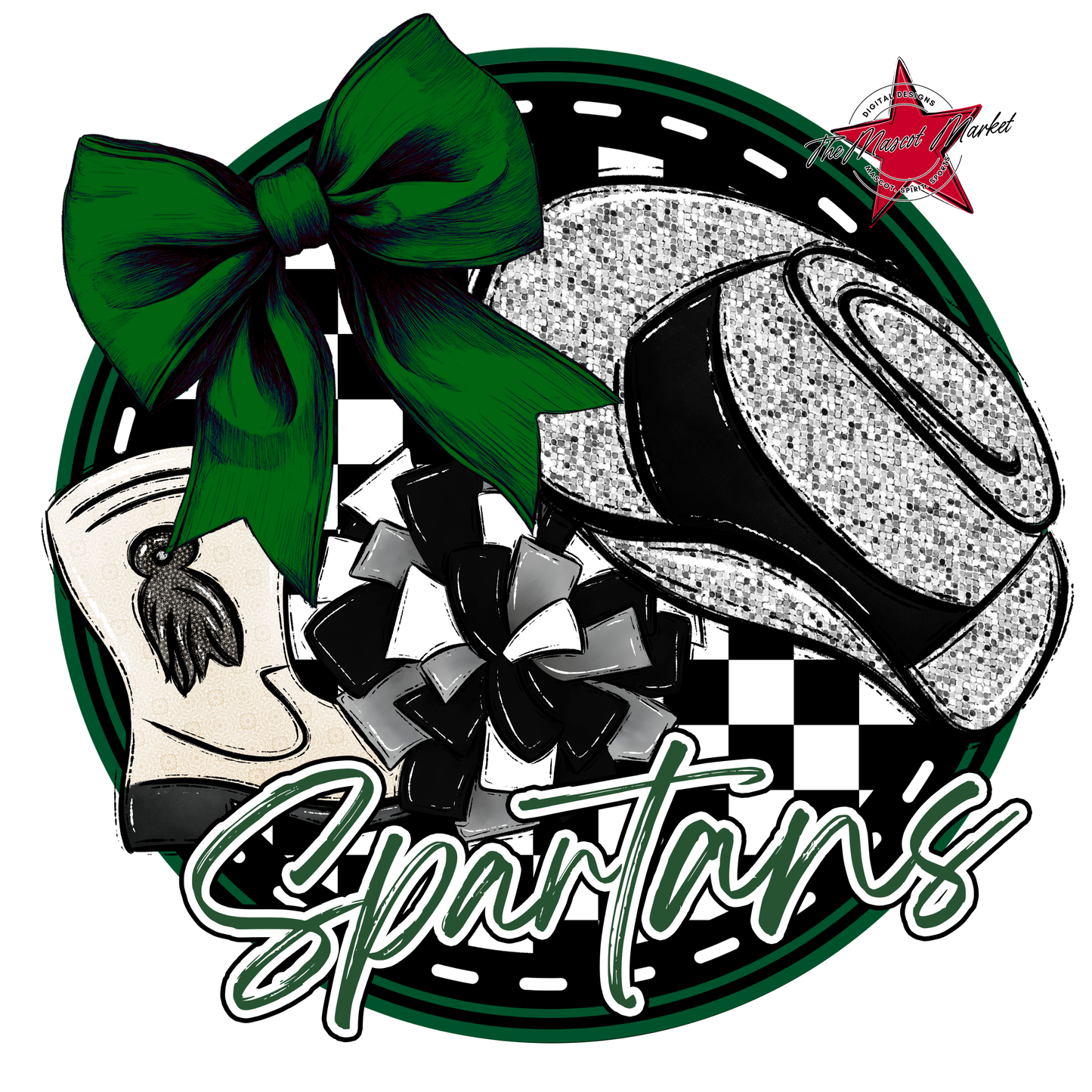 Spartans Circle Drillteam Design-Green